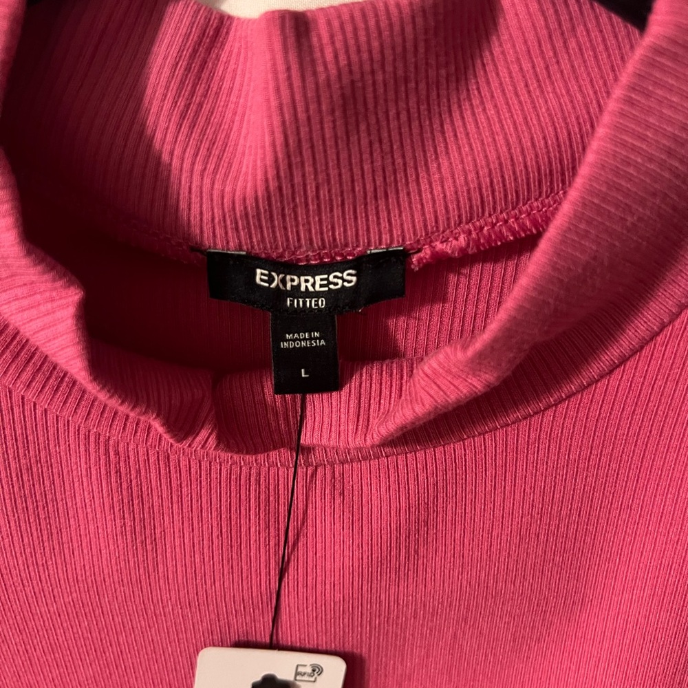 Express Fuchsia Ribbed Tank Top - Picture 3 of 4